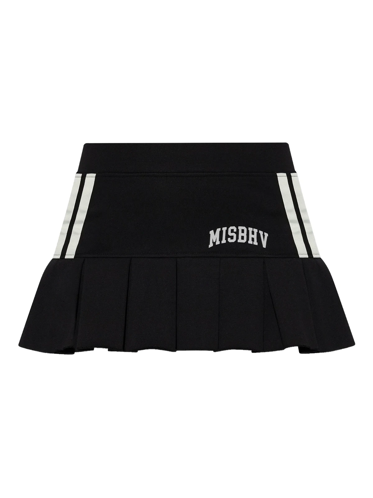 striped pleated mini skirt