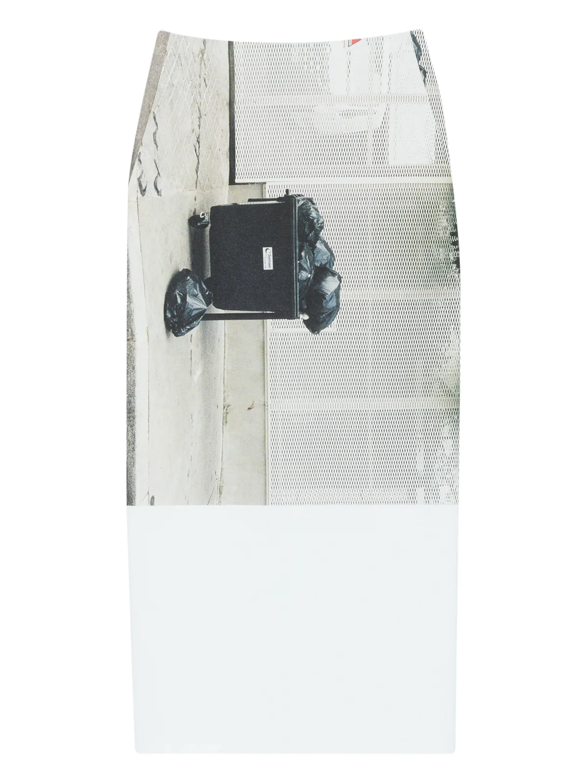 graphic-print street view pencil skirt