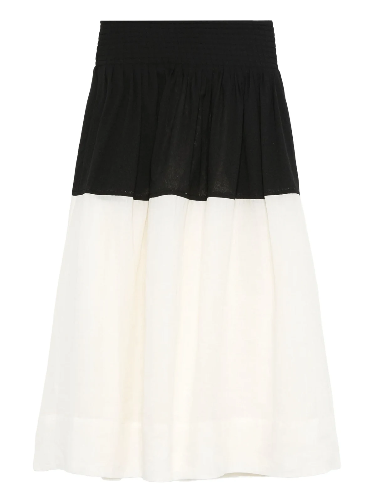 two-tone midi skirt