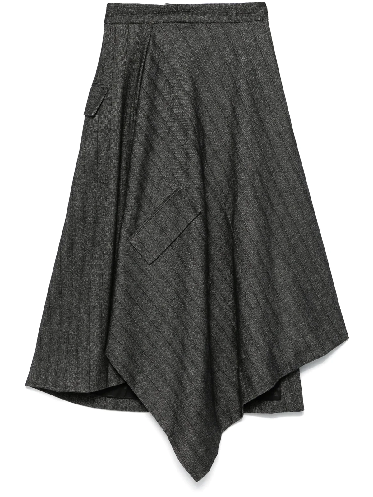 striped draped skirt