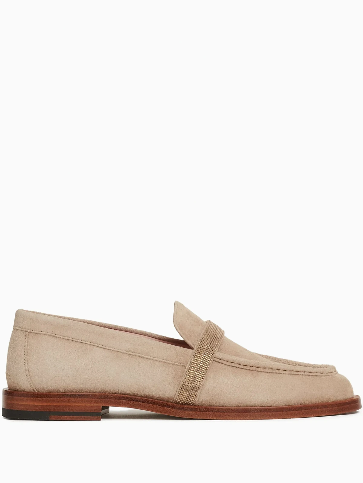suede embellished loafers