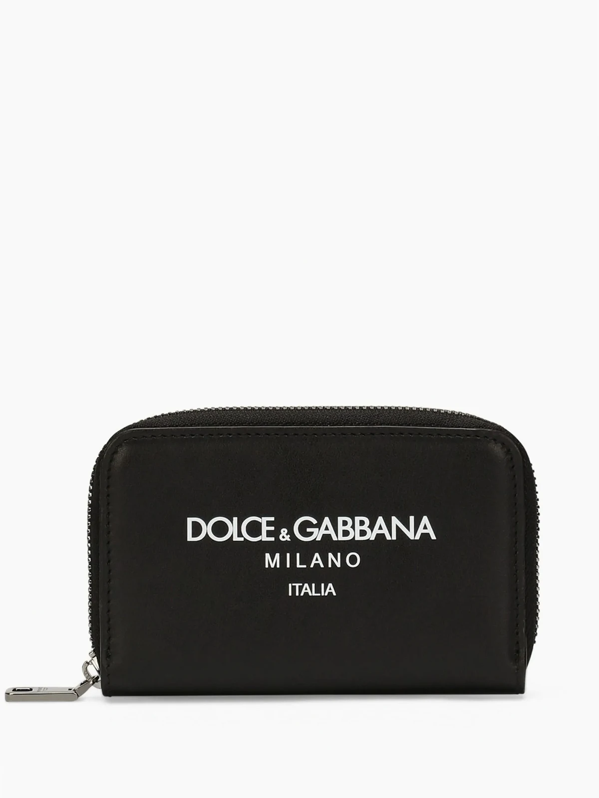 logo-print leather wallet