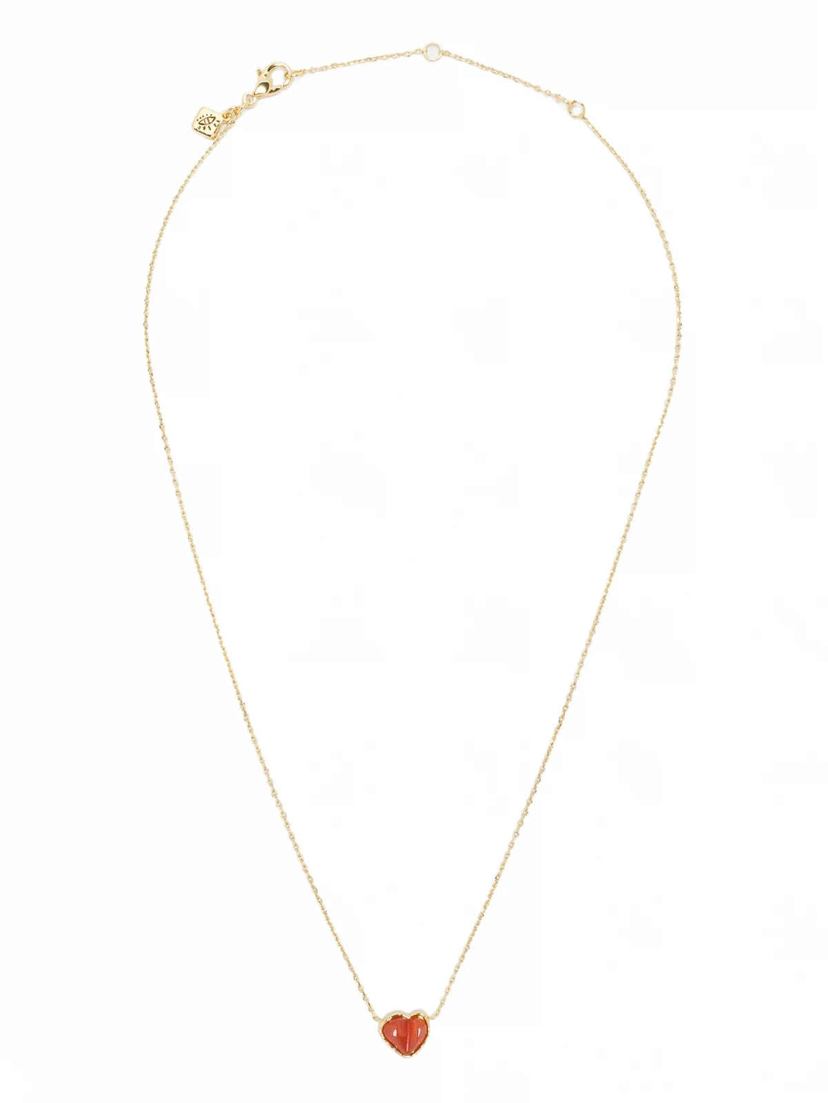 14K gold plated brass Heart necklace