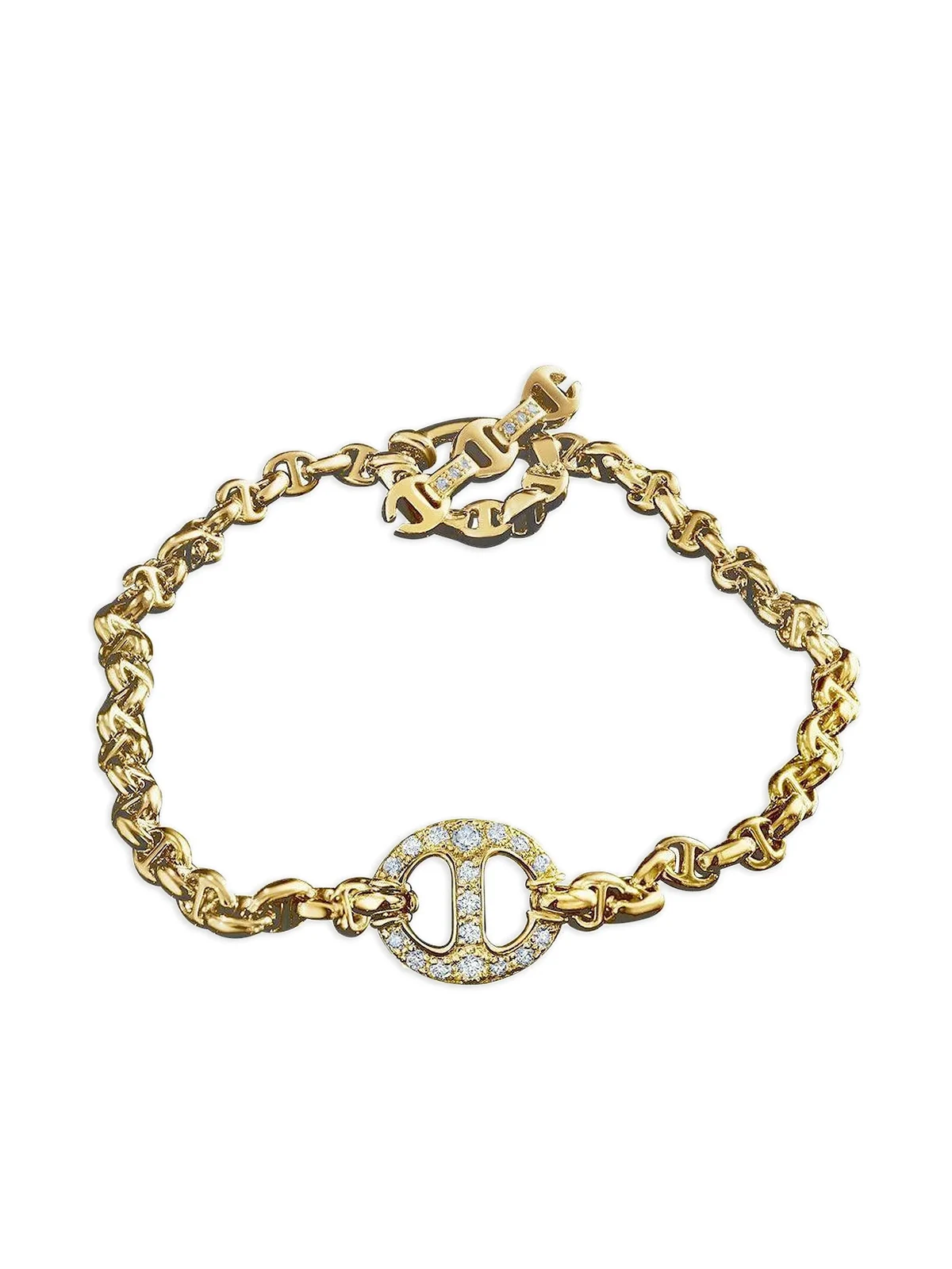 18K yellow gold diamond bracelet
