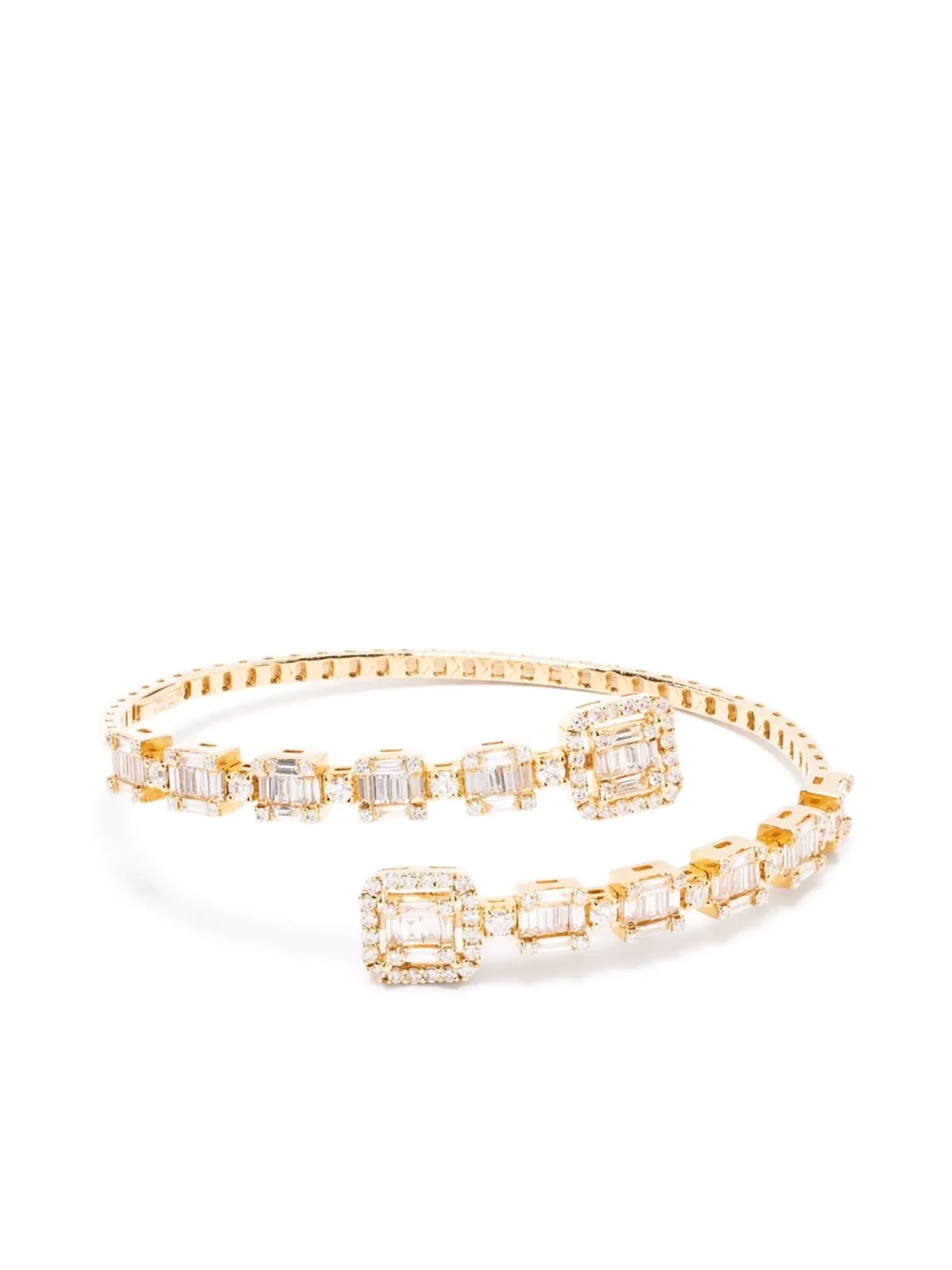 18kt yellow gold diamond cuff bracelet