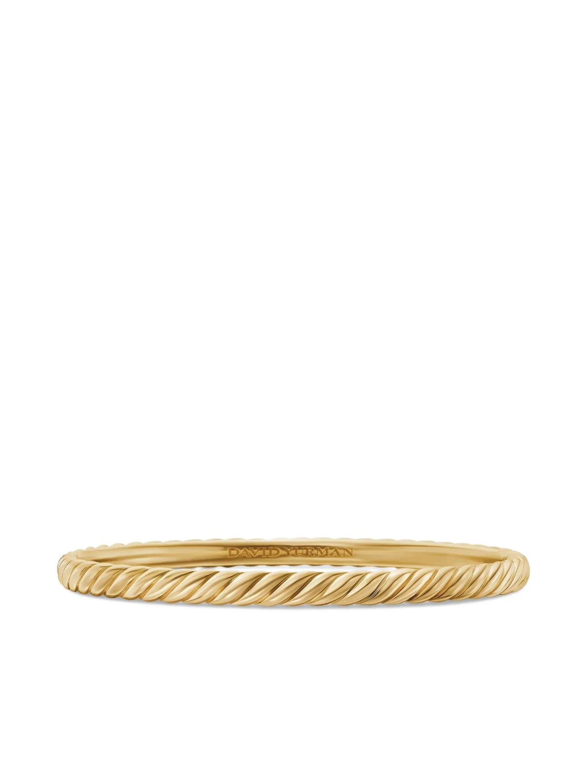 18kt yellow gold Sculpted Cable bangle bracelet (4.6mm)