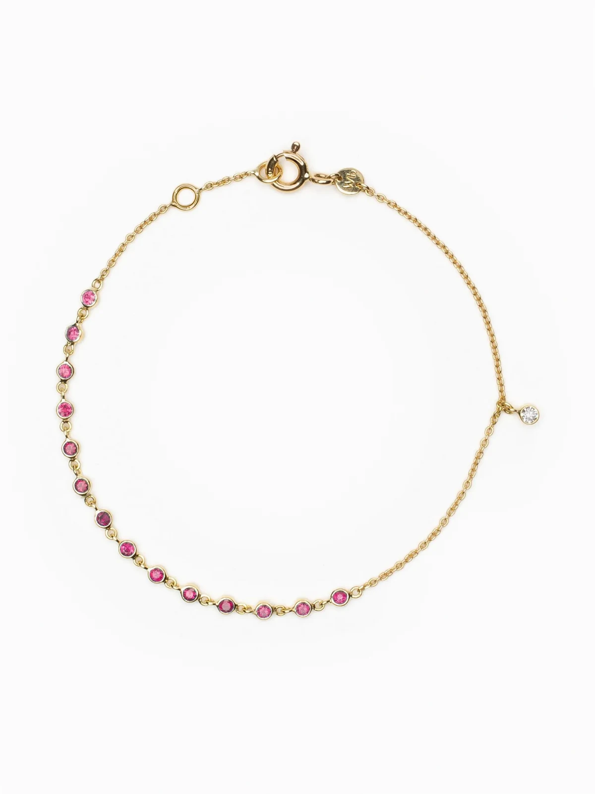 18kt yellow gold Clarisse ruby bracelet