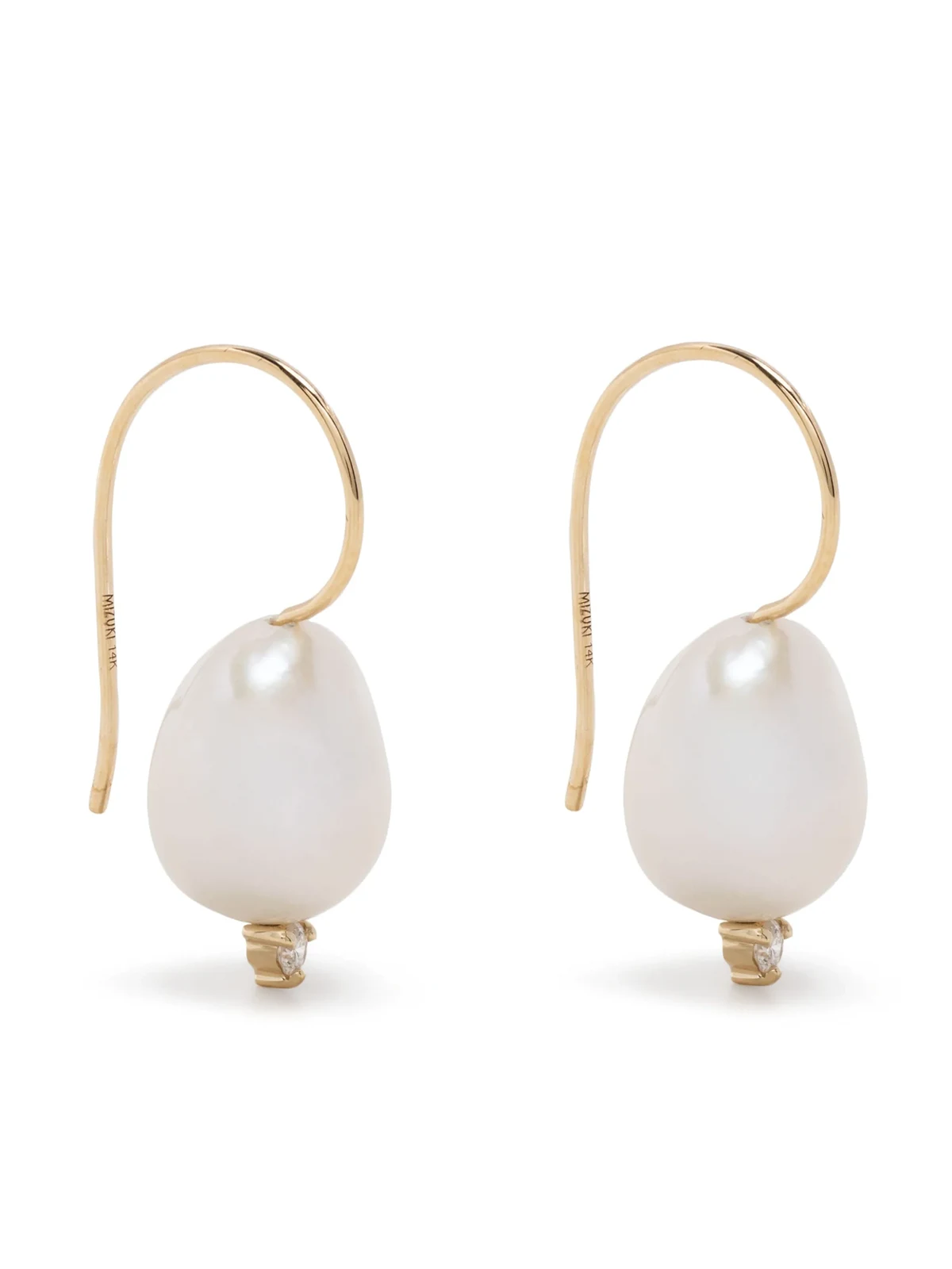 14kt yellow gold Sea of Beauty pearl and diamond earrings