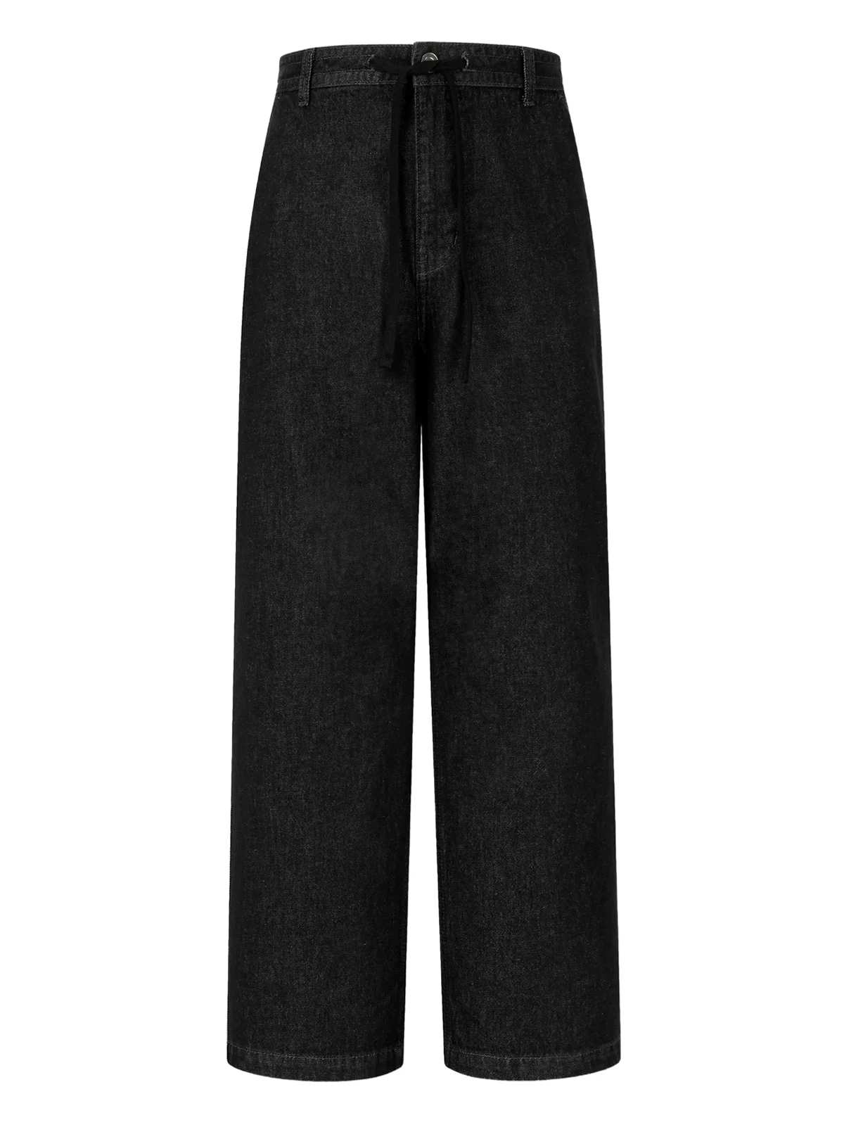 drawstring straight-leg jeans