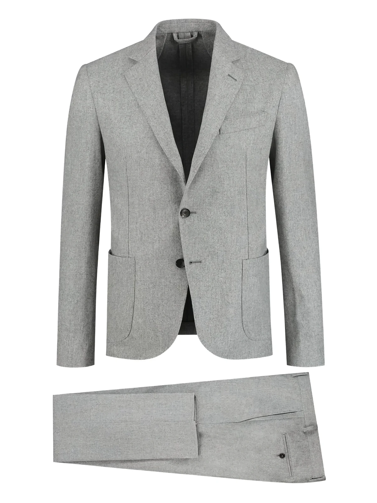 mélange-effect suit