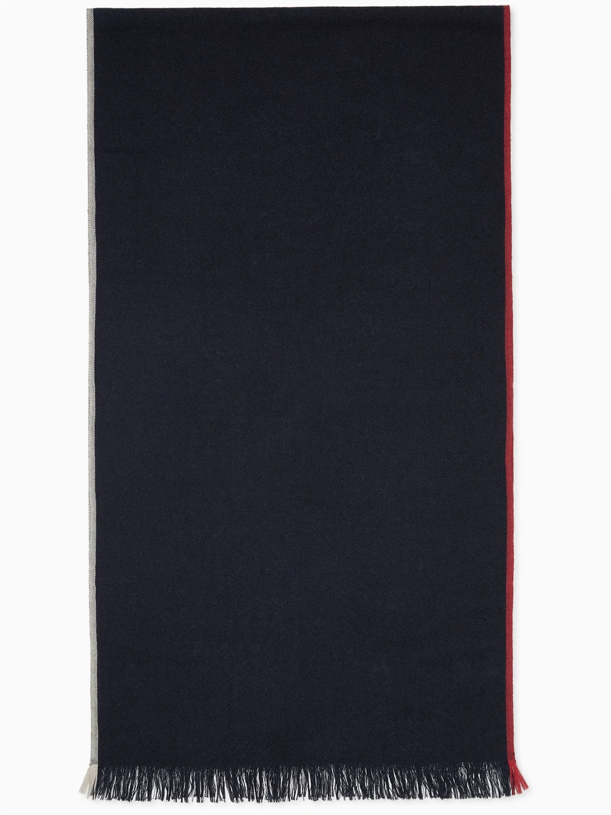 solid border fringed scarf