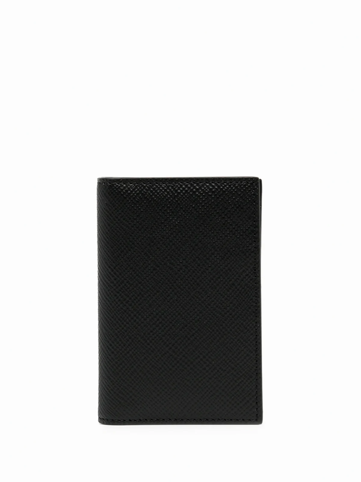logo-print leather cardholder