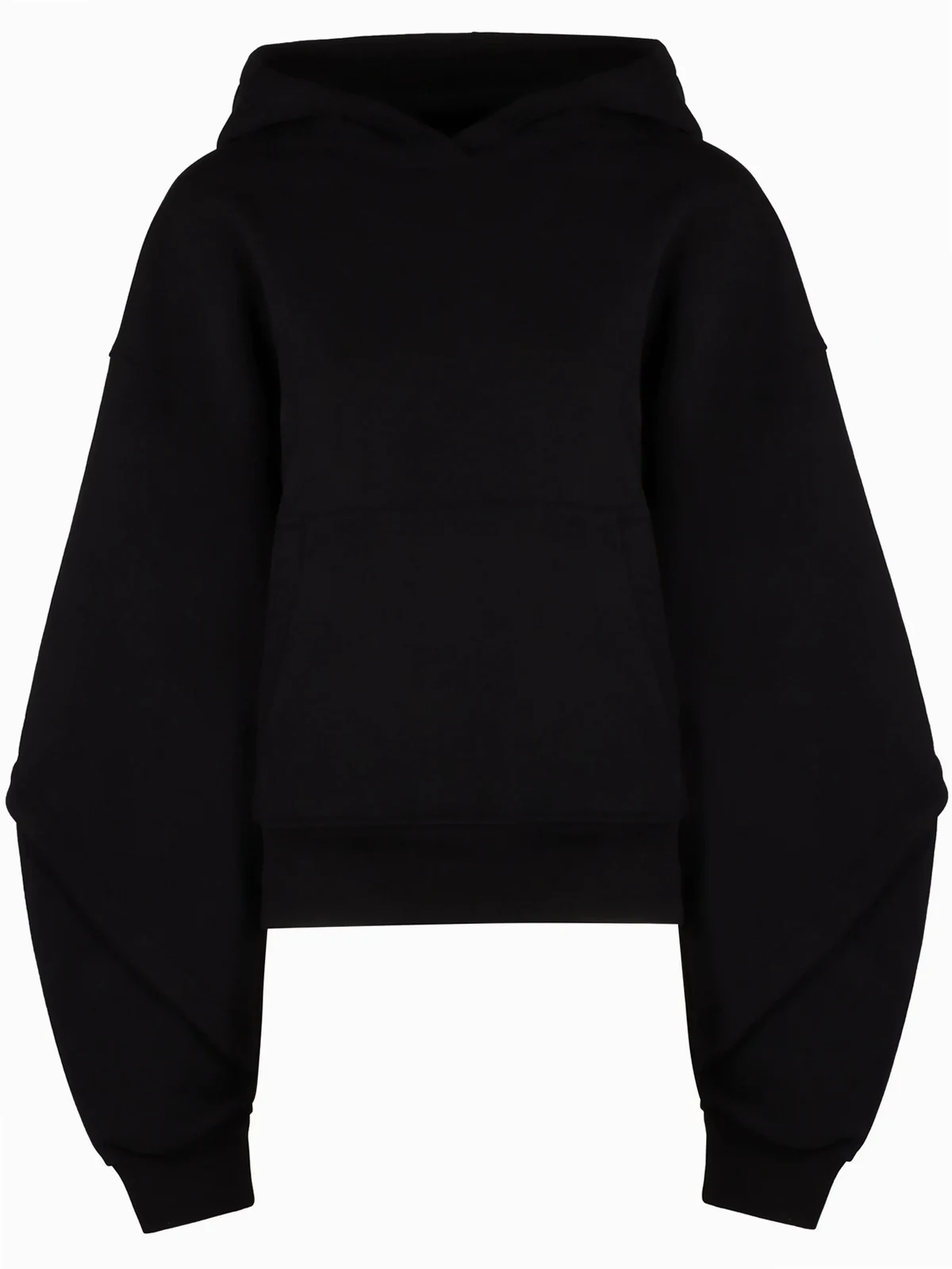 balloon sleeves drawstring hoodie