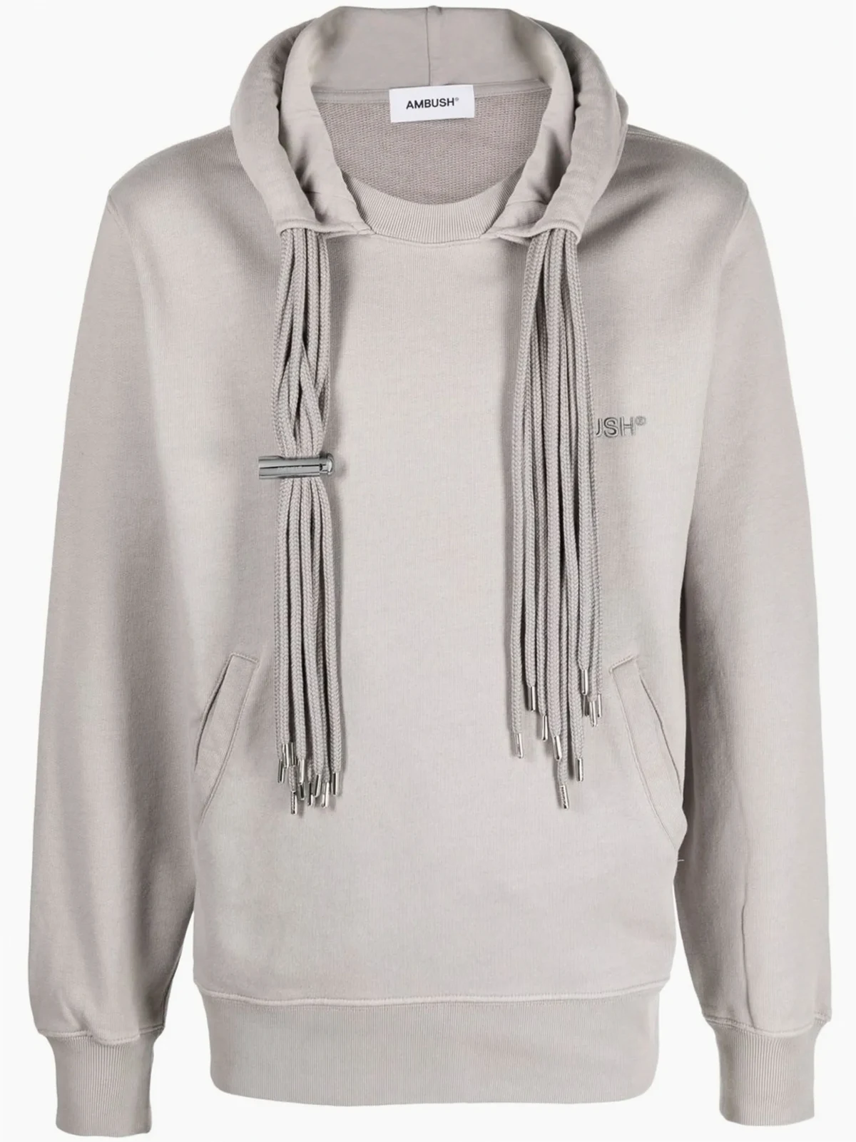 multicord-drawstring cotton hoodie