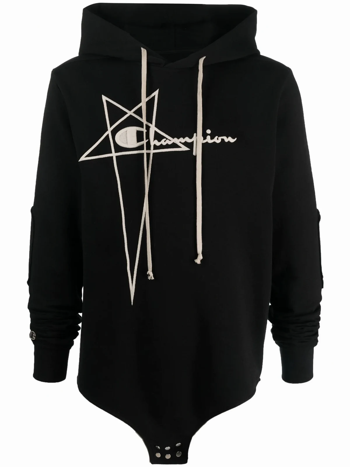 logo-embroidery cotton hoodie