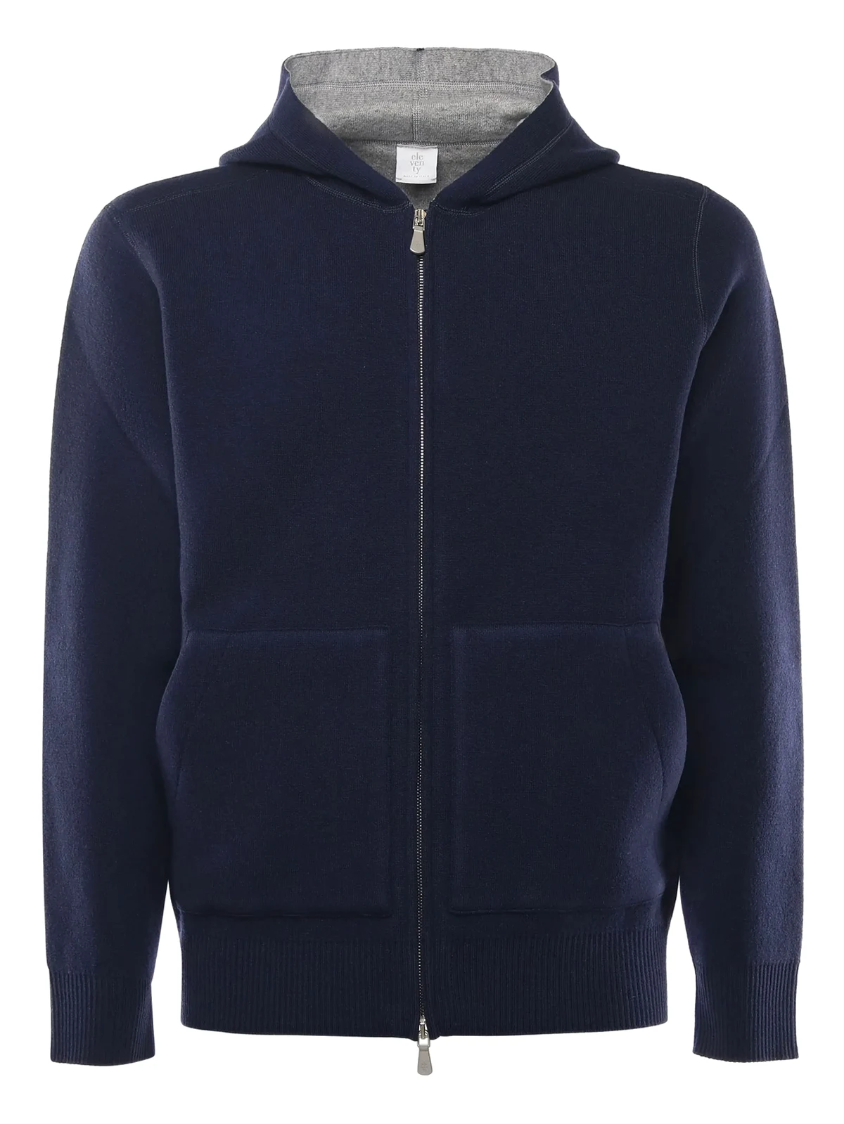 zip hooded knitwear