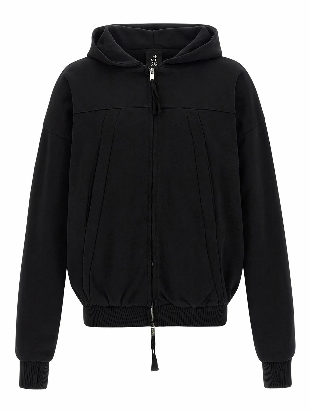 zip-fastening cotton hoodie