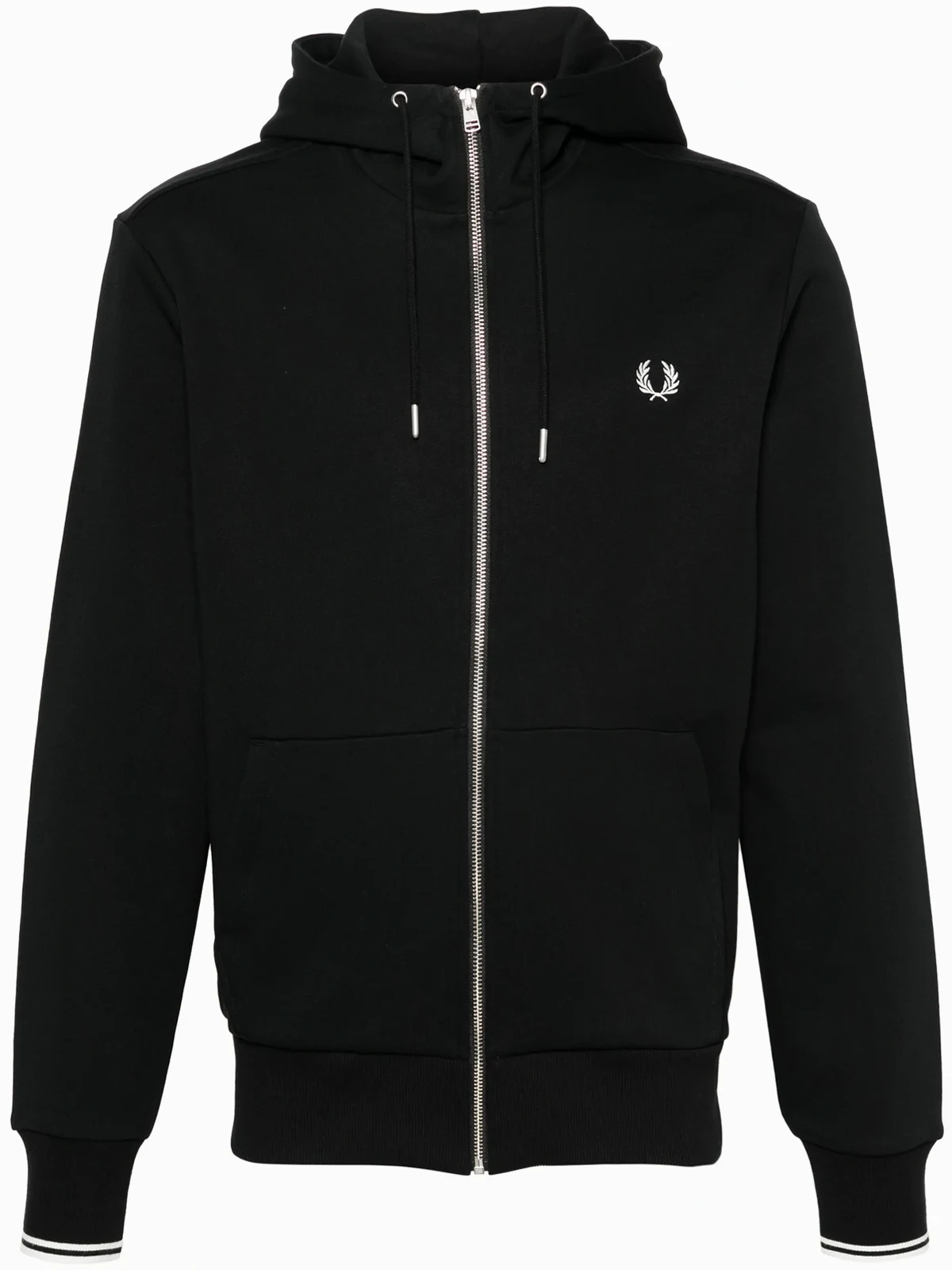 embroidered-logo zip-up jacket