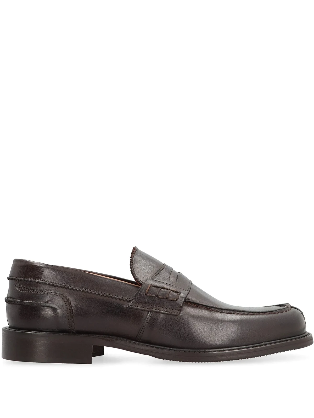 leather slip-on loafers