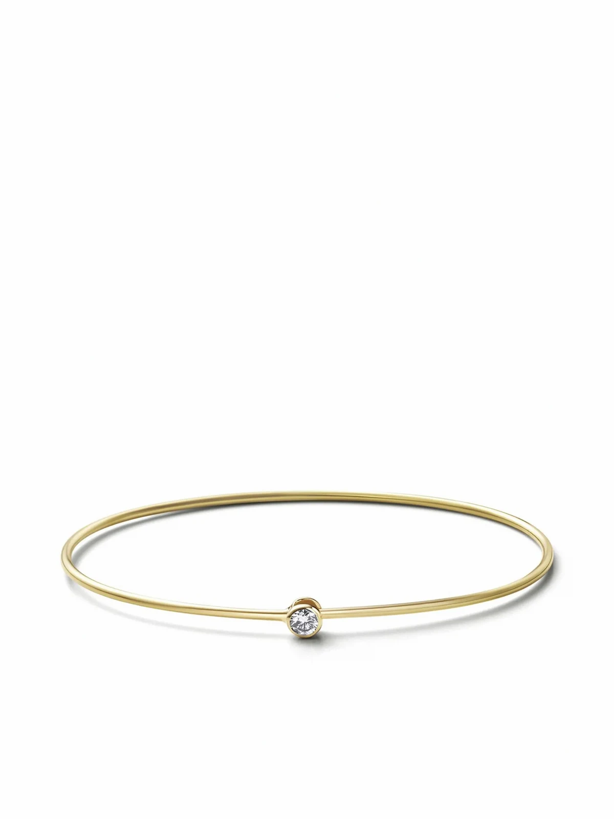 18kt yellow gold One Stone Hoop diamond bracelet