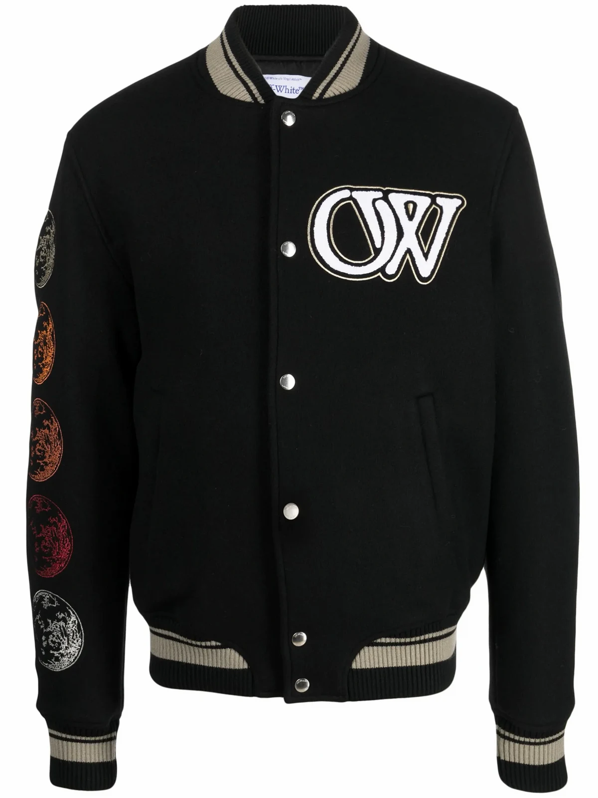 logo-appliqué bomber jacket