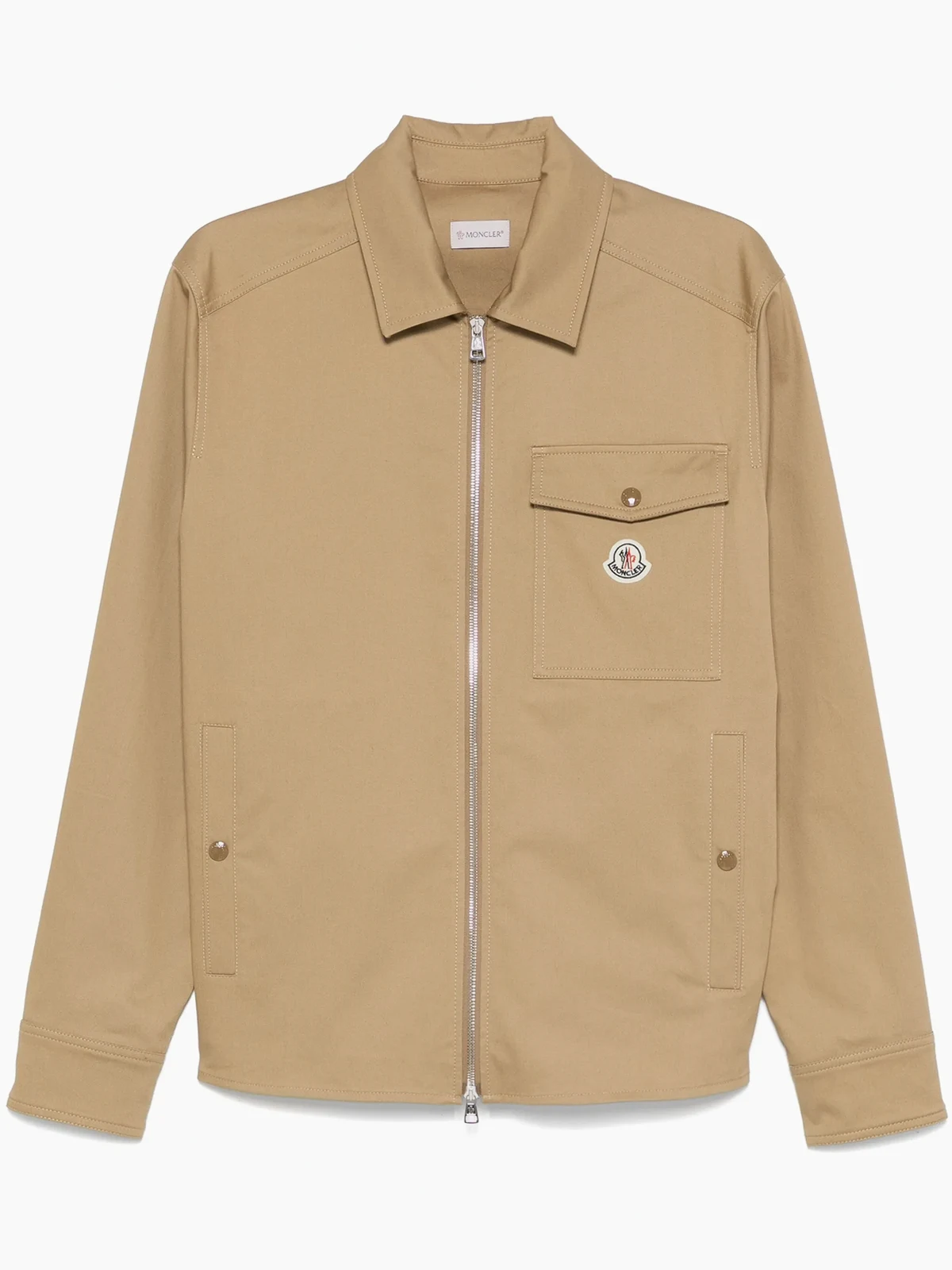 flap-pocket zip shirt jacket