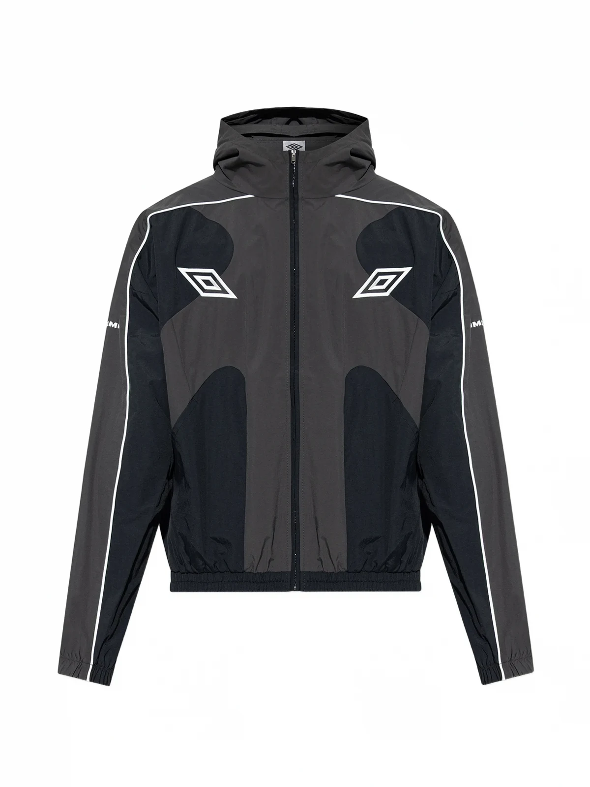 logo-embroidered hooded jacket