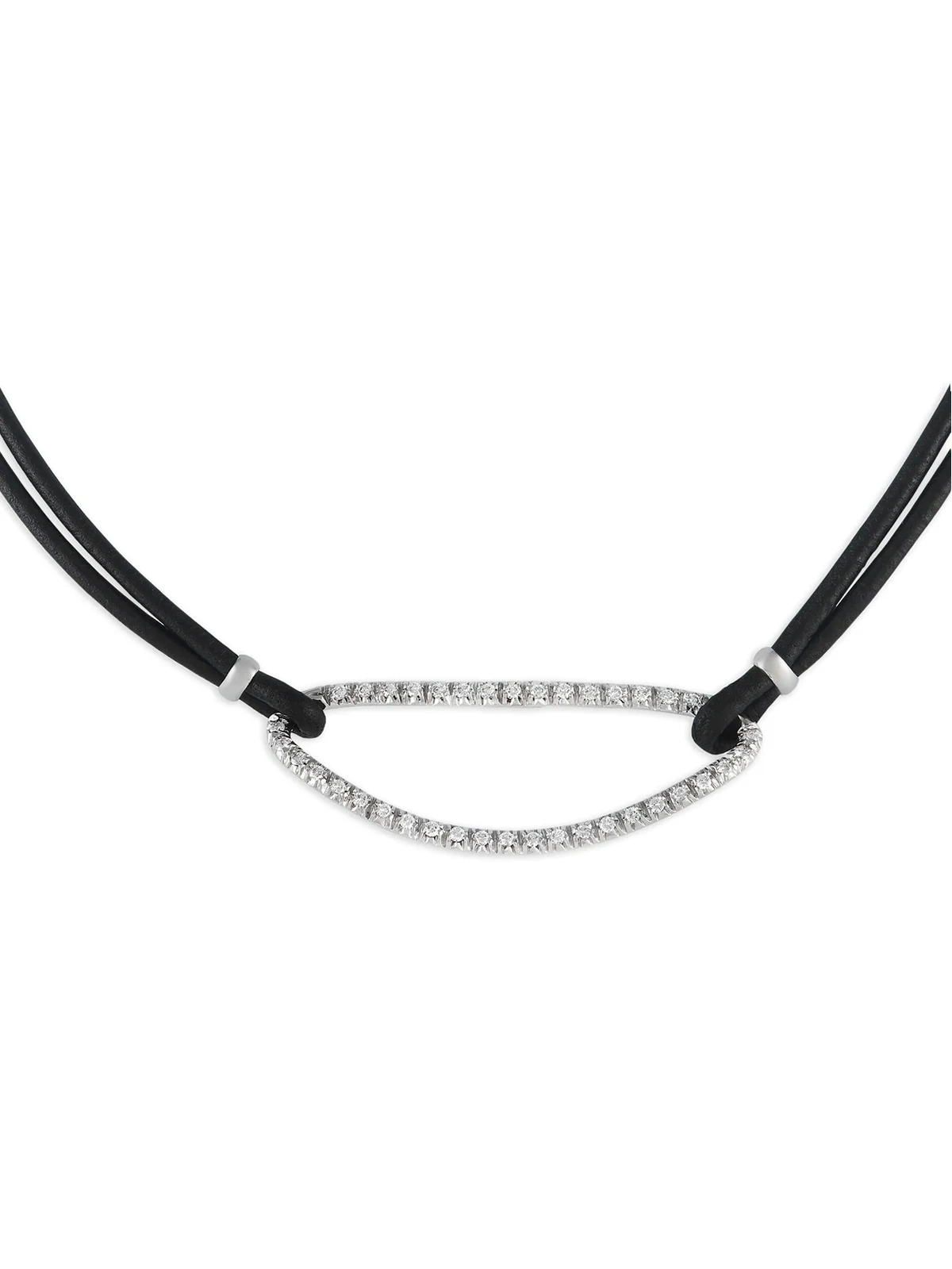 18kt white gold Diamond cord necklace