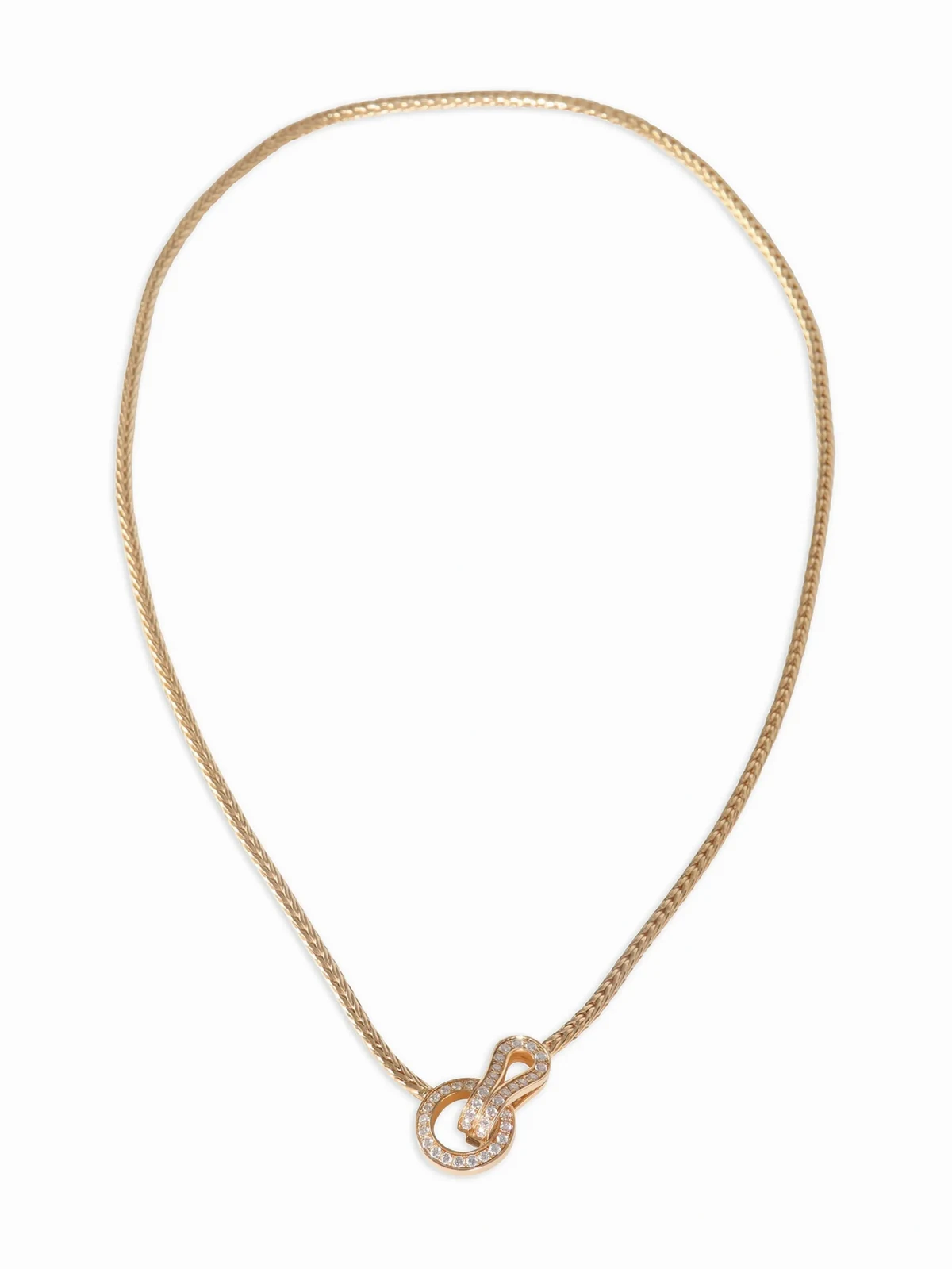 18K rose gold diamond necklace