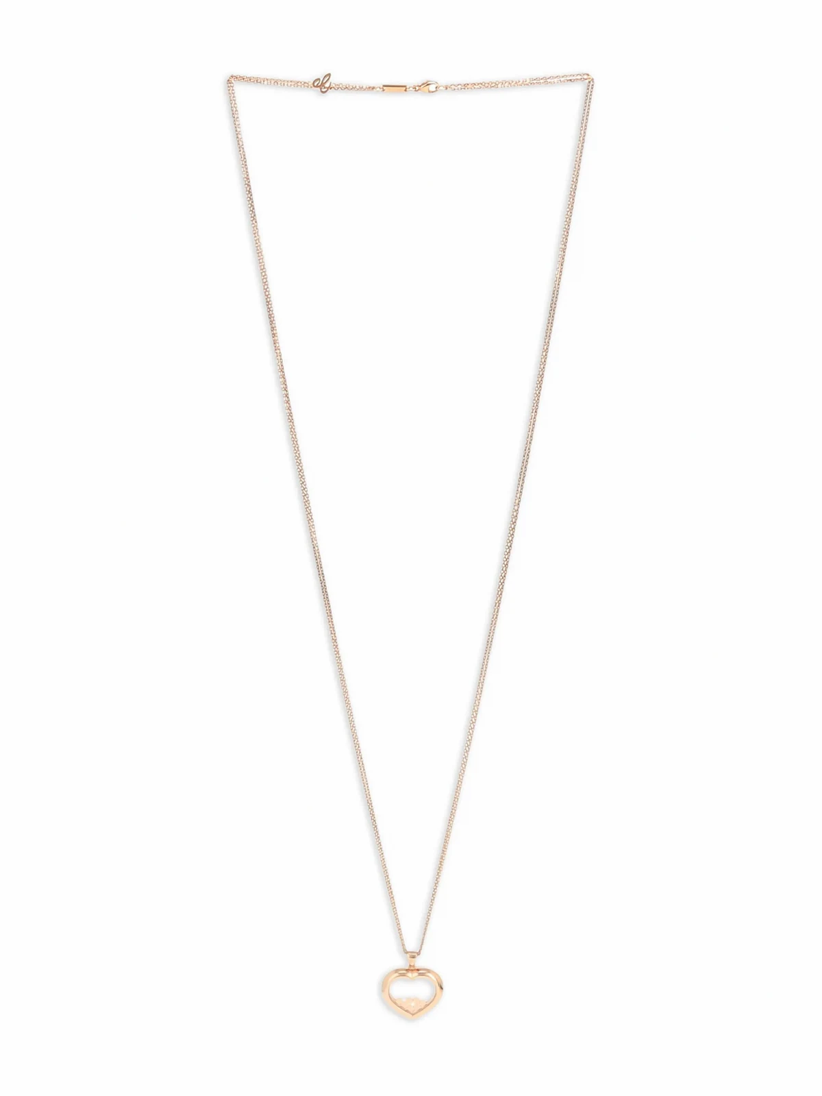 pink gold Happy Diamonds diamond heart necklace