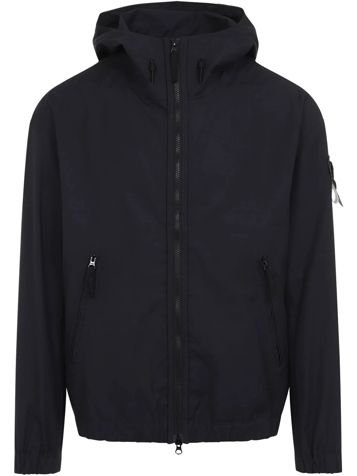 Compass-badge zip-up jacket