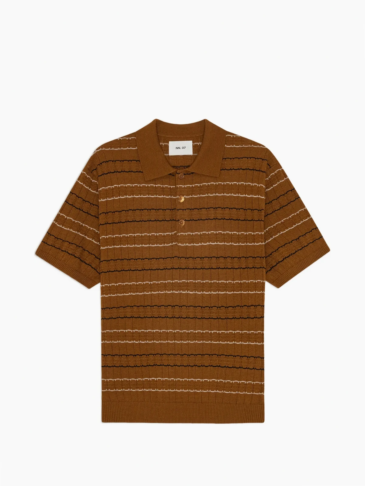 striped short-sleeve polo shirt