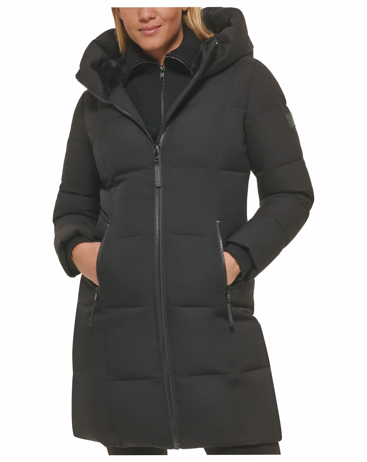 Women's Stand Collar Hooded Puffer Coat