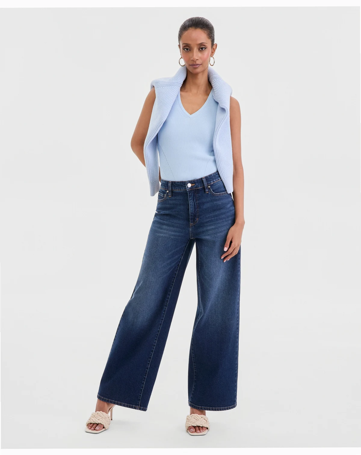 Women's High-Rise Wide-Leg Jeans, Macy's Exclusive