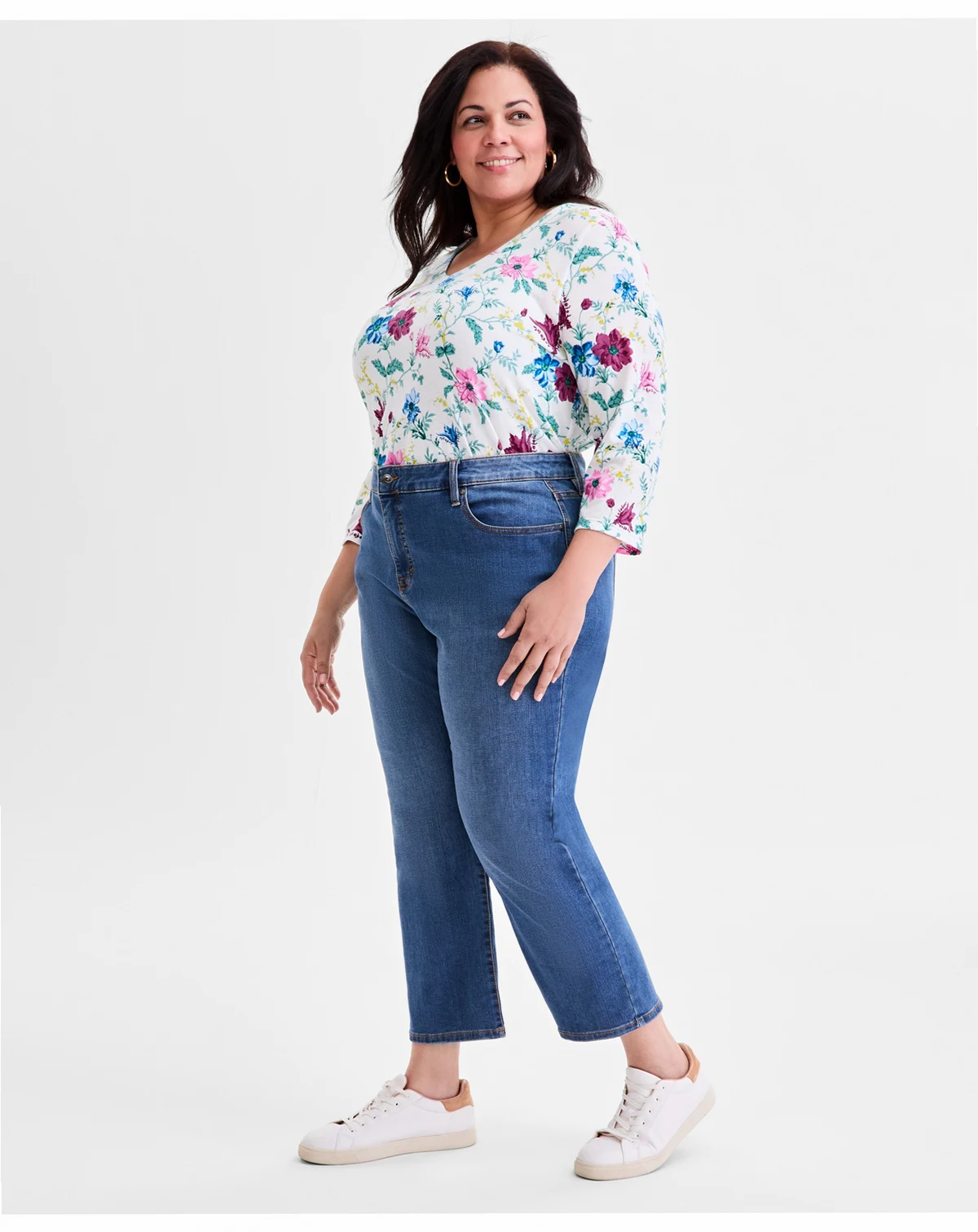 Women's Mid-Rise Curvy Capri Jeans, Exclusively at Macy's