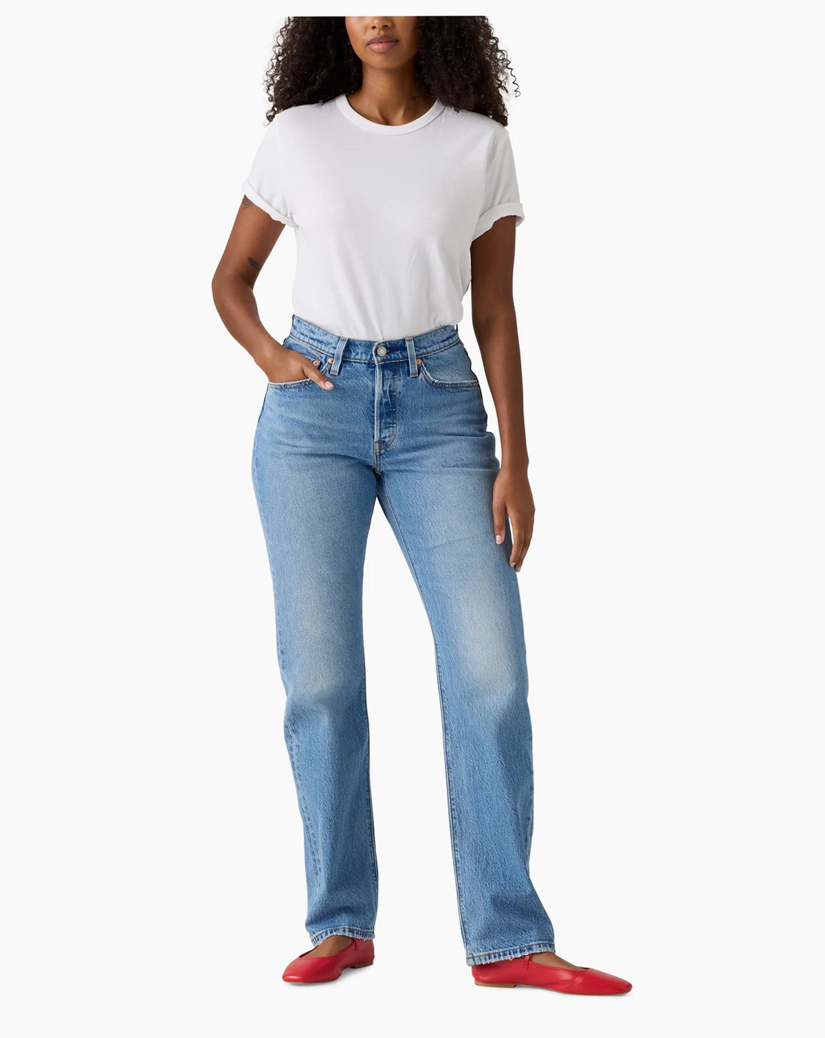 Women's 501 Curve High-Rise Straight-Leg Jeans