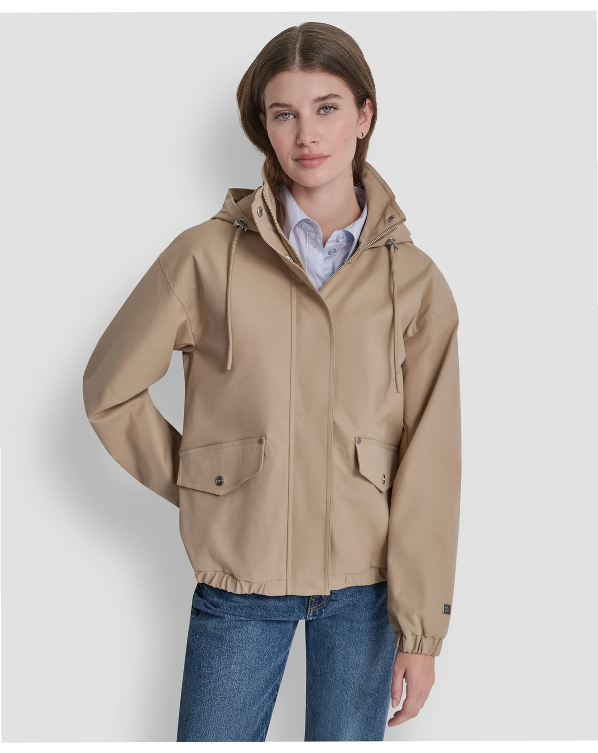 Women's Stand Collar Bomber Raincoat