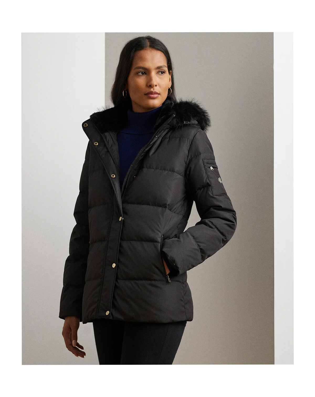 Women's Faux-Fur Hooded Puffer Coat