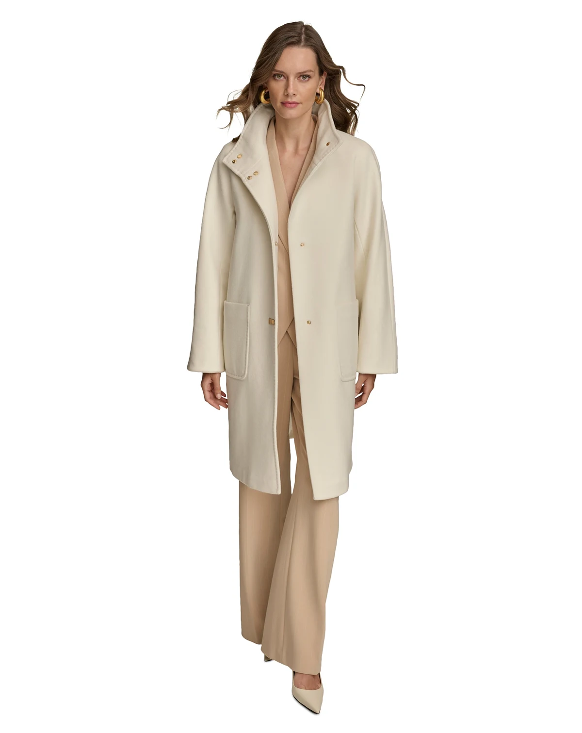 Women's Stand-Collar Single-Breasted Coat