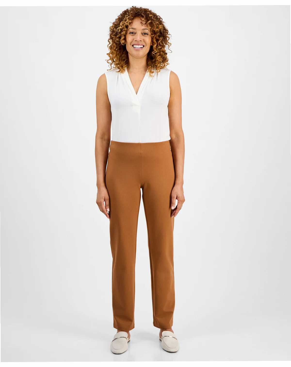 Women's Ponte-Knit Pull-On Ankle Pants, Exclusively at Macy's