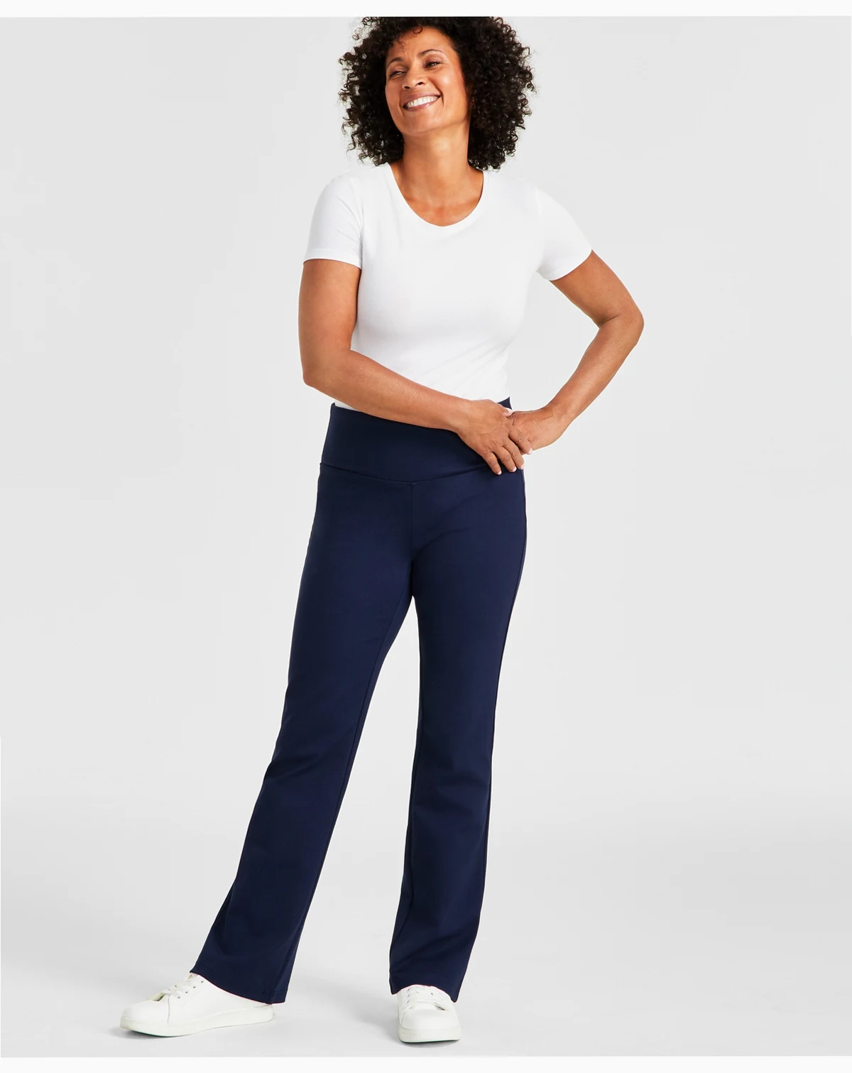 Petite Pull-On Bootcut Ponte Pants, Created for Macy's