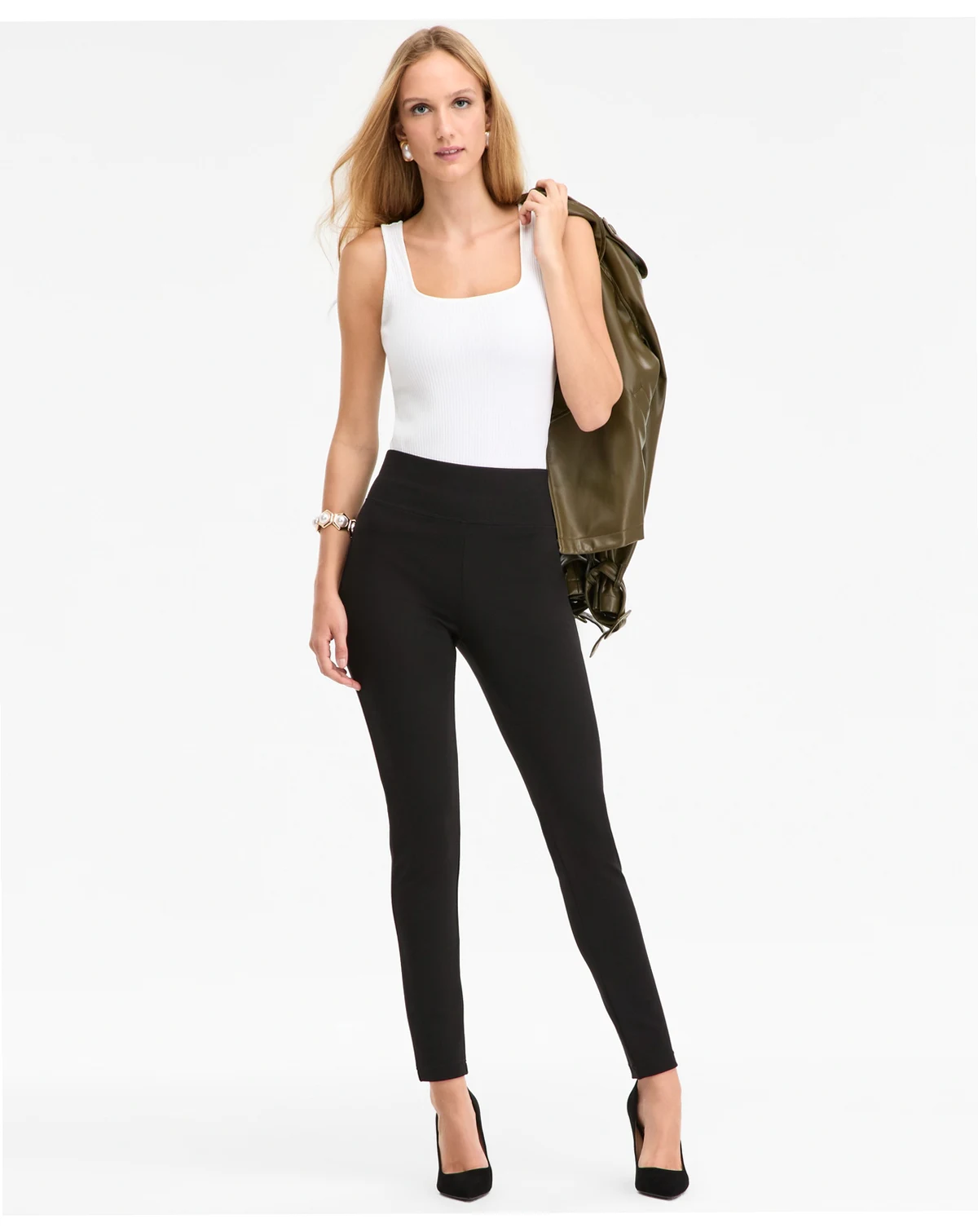 Women's High-Rise Ponte-Knit Leggings, Macy's Exclusive