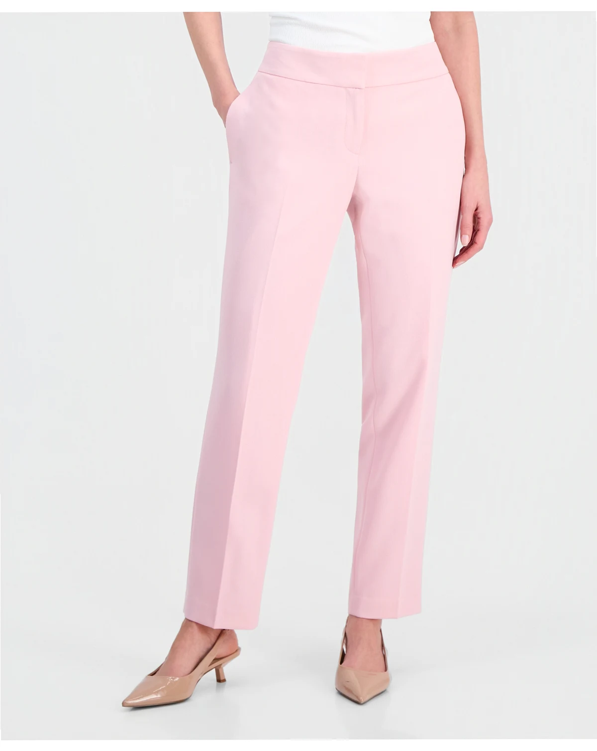 Women's Julia Stretch Crepe Mid-Rise Pants, Regular & Petite