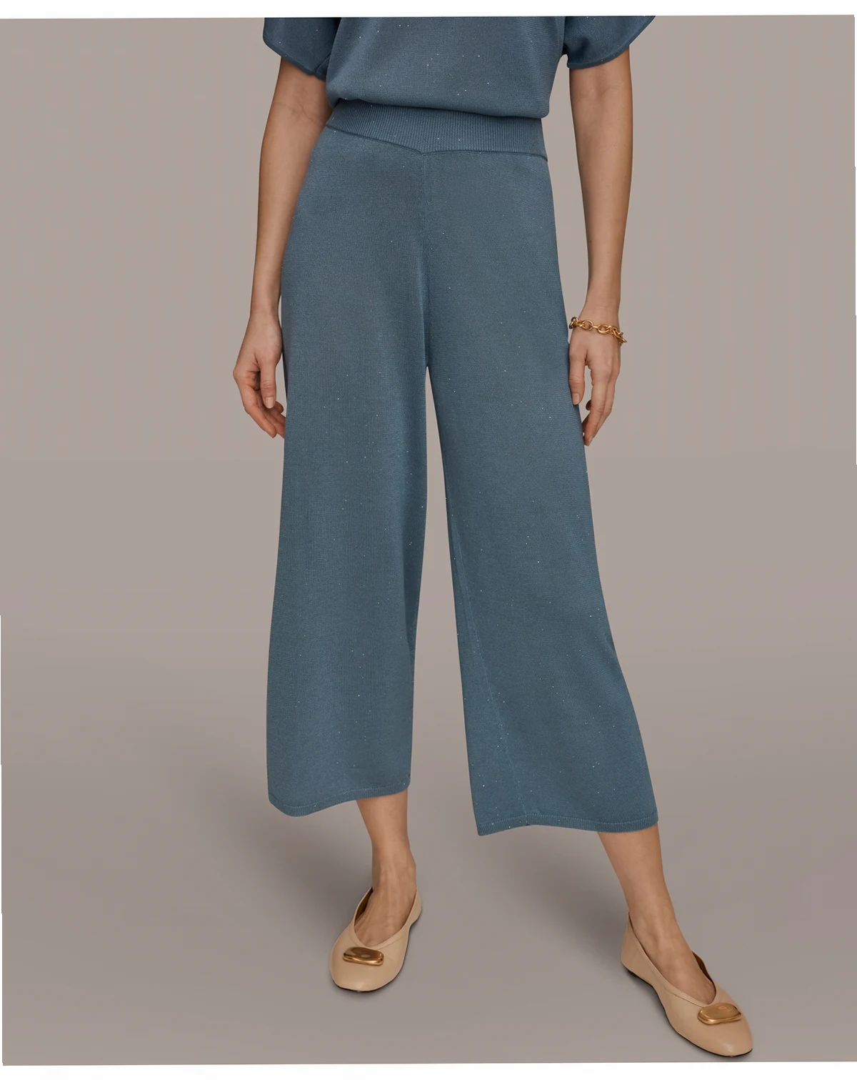 Women's Wide-Leg Sequin Pull-On Pants