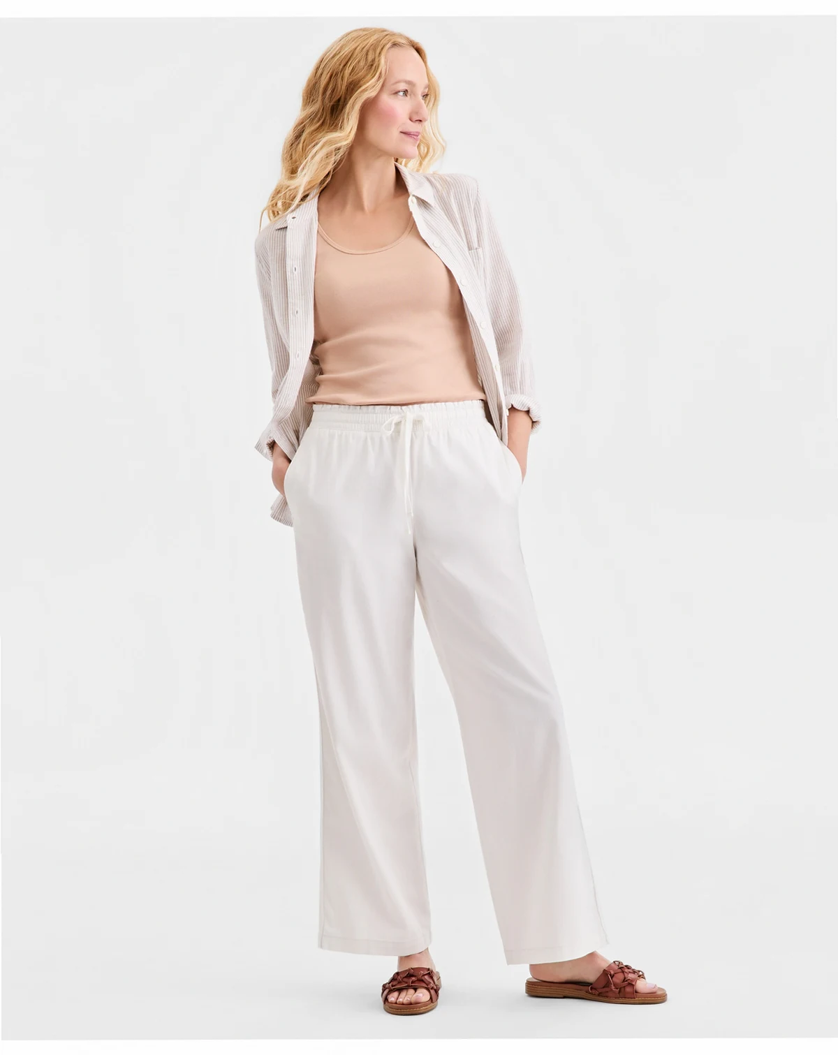 Women's Wide-Leg Pull-On Pants, Macy's Exclusive