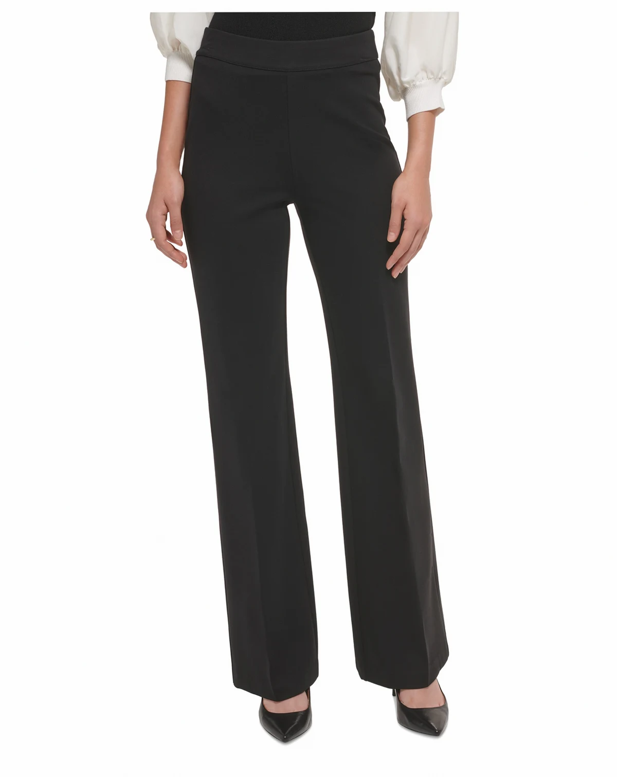 Women's Soft Ponte Knit High Rise Pull-On Pants