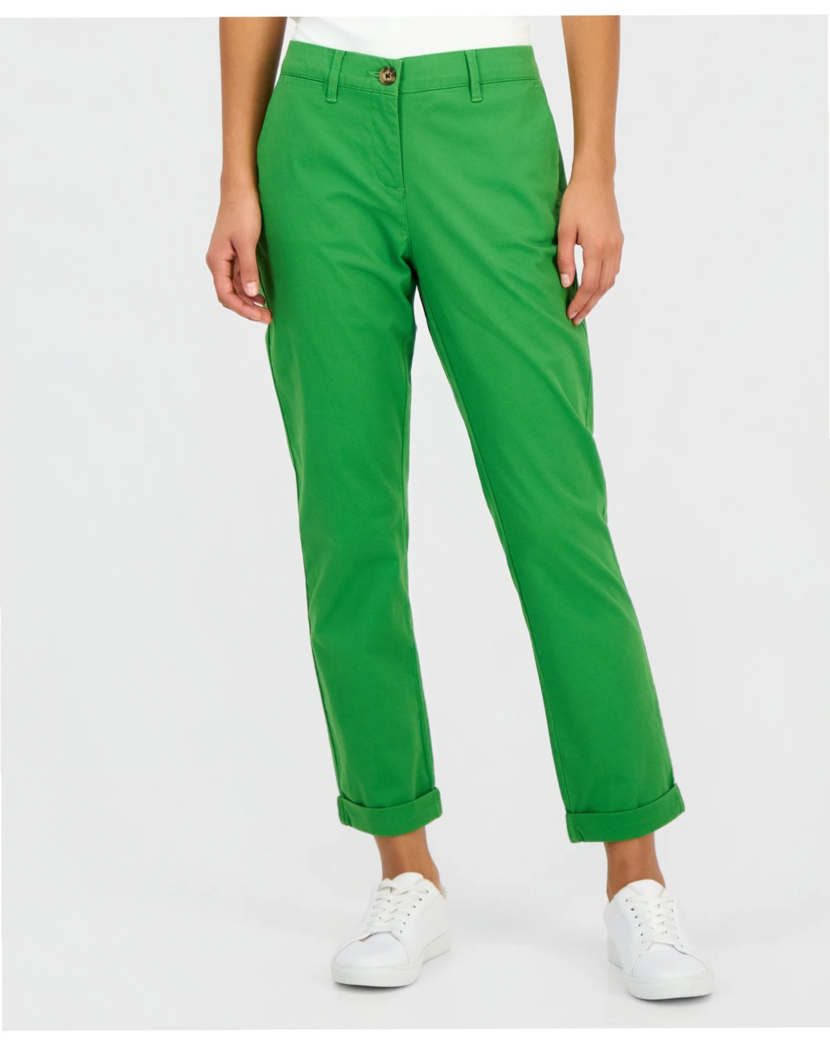 Jeans Women's Montauk Solid Cuffed Chino Pants