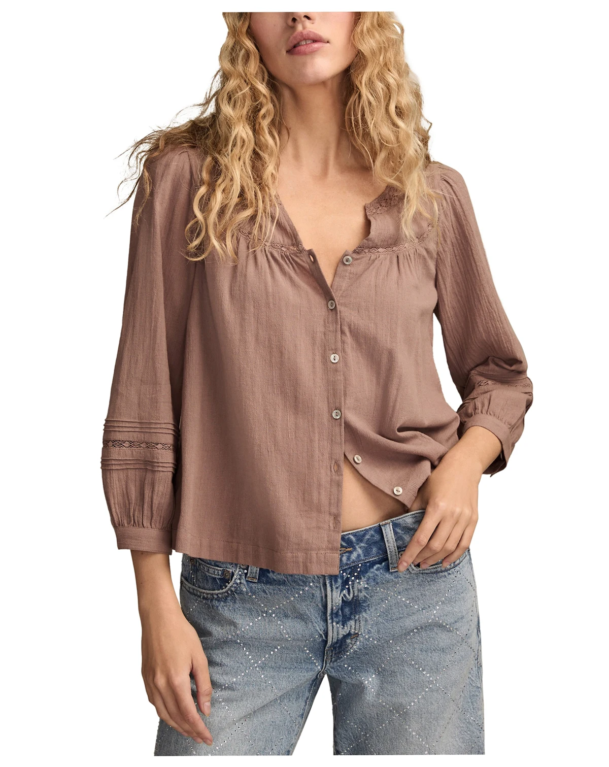 Women's Lace Long-Sleeve Shirt