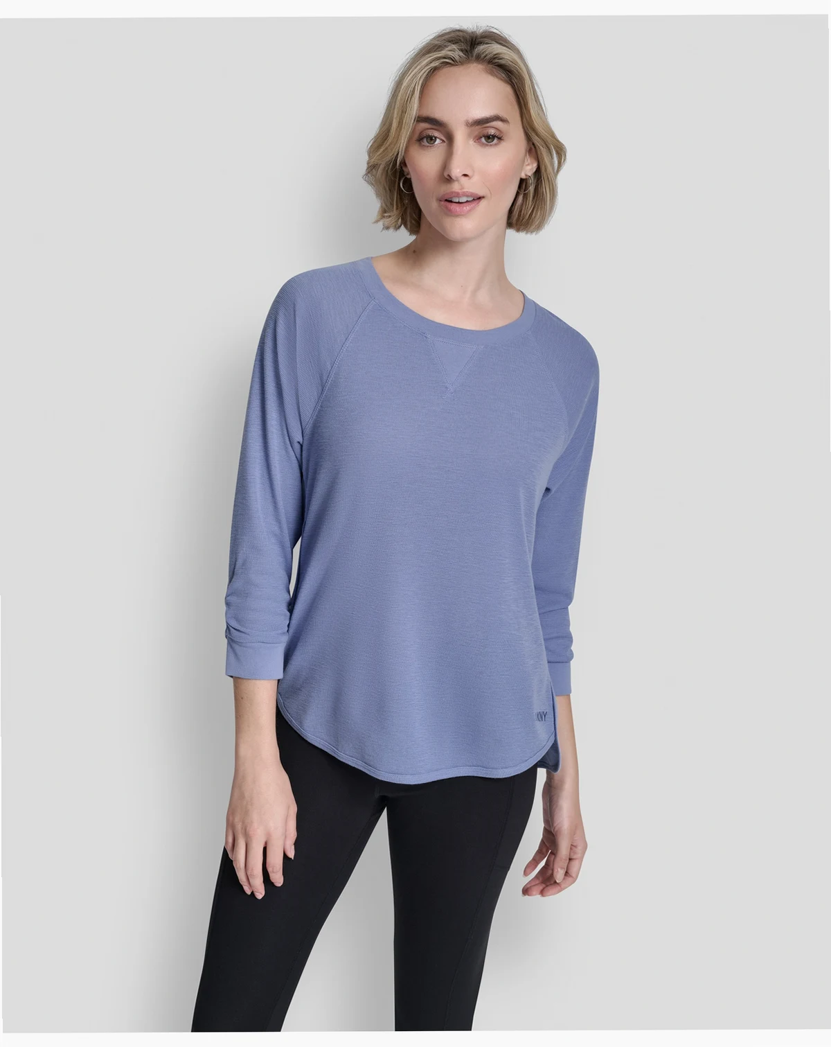 Women's Mini Slub Waffle Three-Quarter-Sleeve T-Shirt