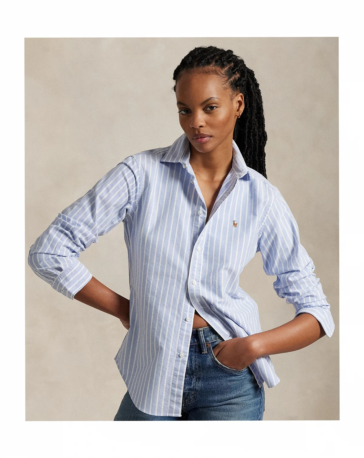Women's Slim-Fit Oxford Shirt